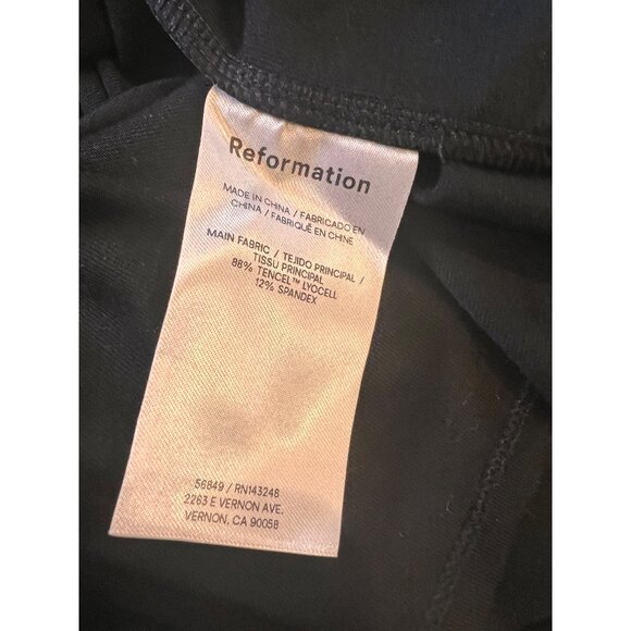 REFORMATION Pavia Knit Dress In Black Size L - Picture 11 of 12